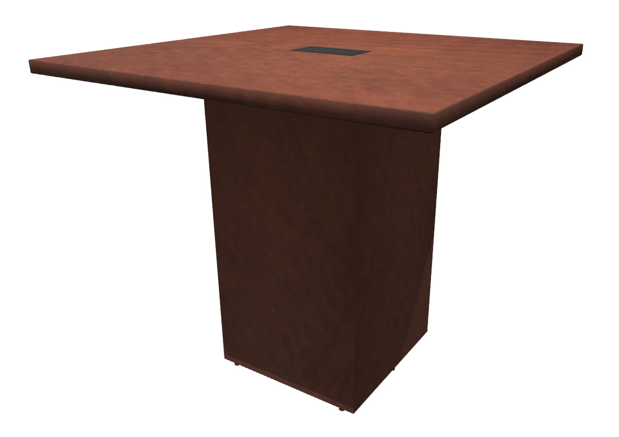 4ft Cherry Square Standing Height Conference Table