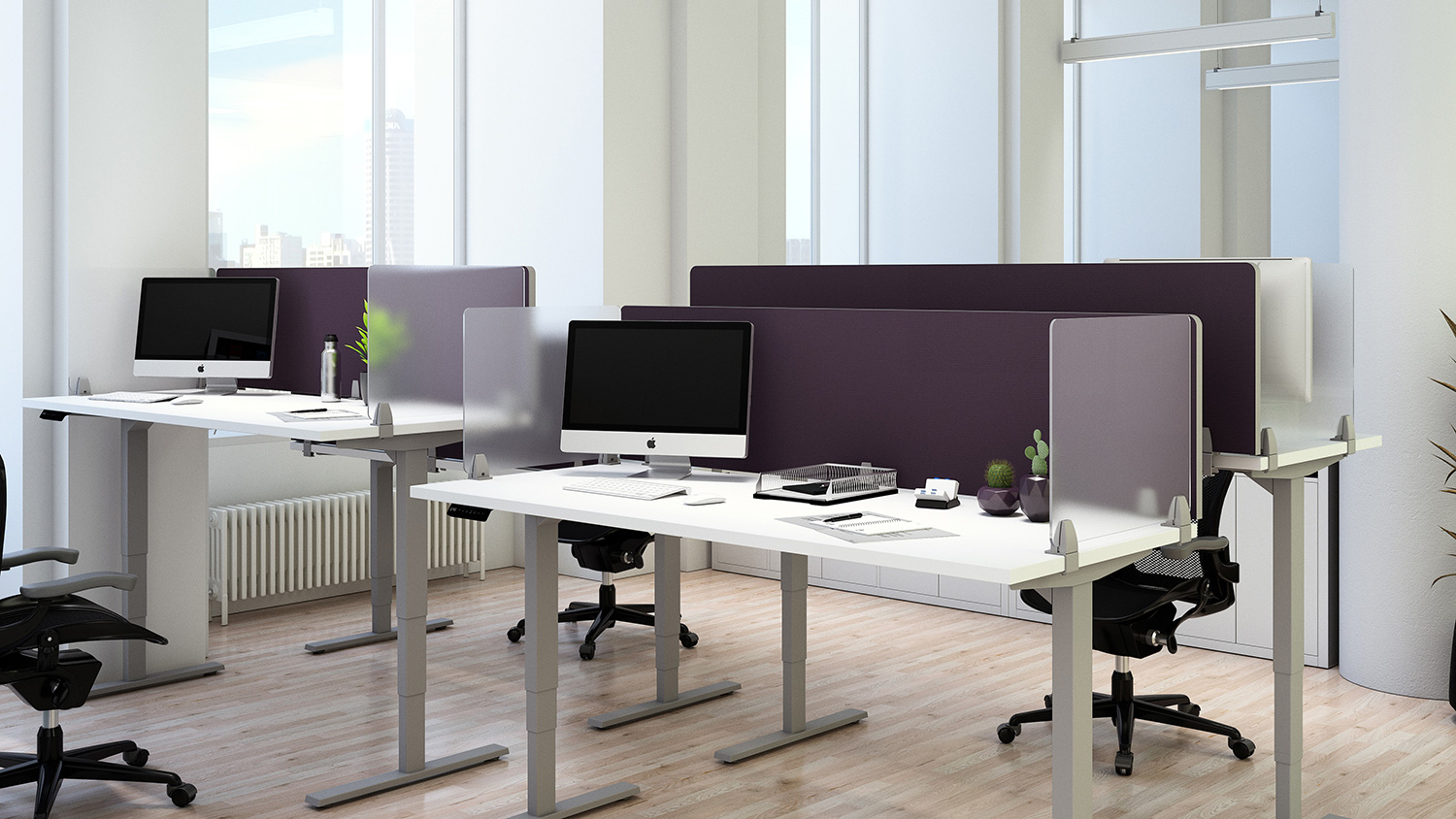 Desk Mounted Privacy Panel Dividers
