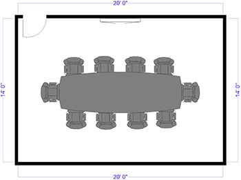 Conference Table Dimensions Size, What Size Conference Table Seats 8