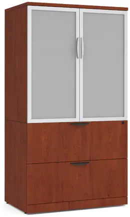 Lateral File with Storage Cabinet Top - PL Laminate