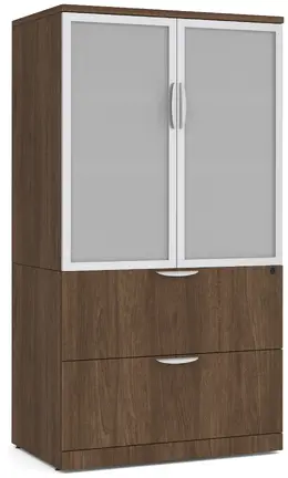 Lateral File with Storage Cabinet Top - PL Laminate