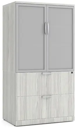 Lateral File with Storage Cabinet Top - PL Laminate