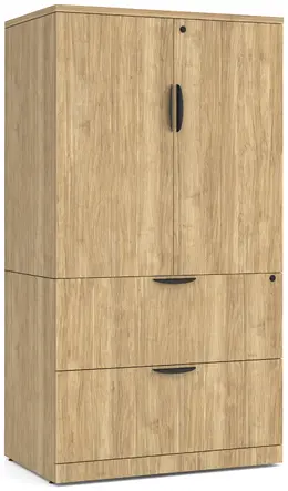 Lateral File with Storage Cabinet Top - PL Laminate