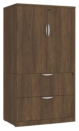 Lateral File with Storage Cabinet Top - PL Laminate
