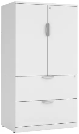 Lateral File with Storage Cabinet Top - PL Laminate