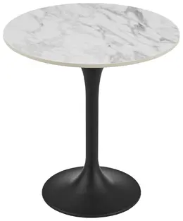Mid-Century Pedestal Side Table - Astrid
