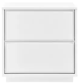 Modern Glossy Side Table with Drawers - Tresero