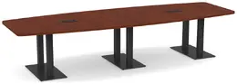 Modern Boat Shaped Conference Table - PL Laminate