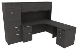 L Shaped Desk with Hutch - HL