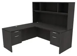 L Shaped Desk with Hutch - HL