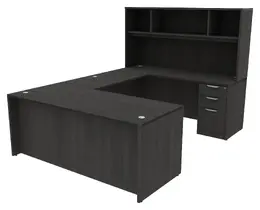 U-Shaped Desk with Storage - HL