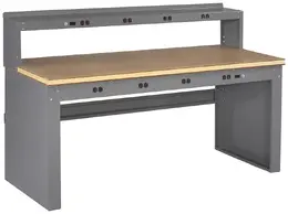 Wood Electronic Workbench with Riser - Shop Equipment