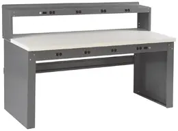 Laminate Electronic Workbench with Riser - Shop Equipment