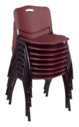Stackable Office Chairs - Set of 8 - M