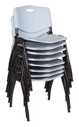 Stackable Office Chairs - Set of 8 - M