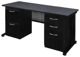 Double Pedestal Desk - Fusion