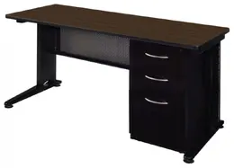 Single Pedestal Desk - Fusion