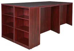 2 Person Standing Desk with Storage Cabinets - Legacy