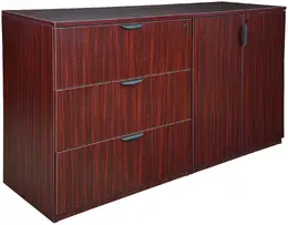 Lateral File Credenza with Shelves - Legacy