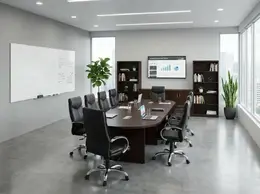 Conference Table with Chairs and Storage - Multipurpose