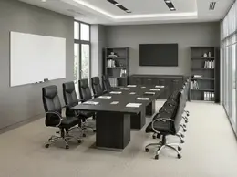 Rectangular Conference Table With Power - Tuxedo