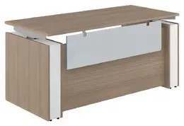 Sit Stand Desk with Acrylic Modesty Panel - Elevare