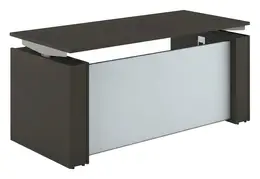 Standing Desk with Glass Modesty Panel - Elevare