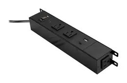 AC & USB Under Desk Power Outlet Strip