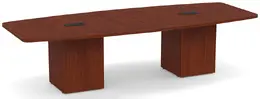 Boat Shaped Conference Table with Cube Base - PL Laminate