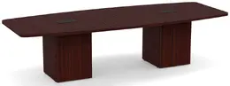 Boat Shaped Conference Table with Cube Base - PL Laminate