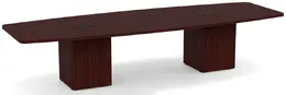 Boat Shaped Conference Table with Cube Base - PL Laminate