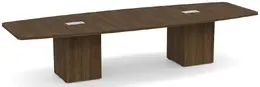 Boat Shaped Conference Table with Cube Base - PL Laminate