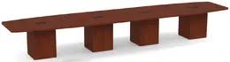 Boat Shaped Conference Table with Cube Base - PL Laminate