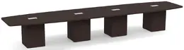 Boat Shaped Conference Table with Cube Base - PL Laminate