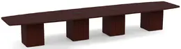 Boat Shaped Conference Table with Cube Base - PL Laminate