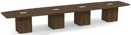 Boat Shaped Conference Table with Cube Base - PL Laminate