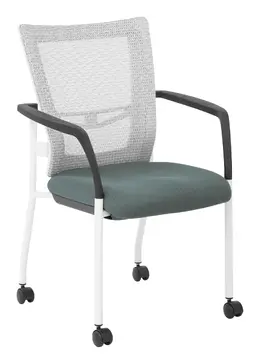 Mesh Back Guest Chair on Wheels - Pro Line II