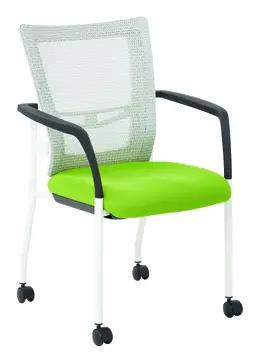 Mesh Back Guest Chair on Wheels - Pro Line II