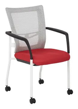 Mesh Back Guest Chair on Wheels - Pro Line II