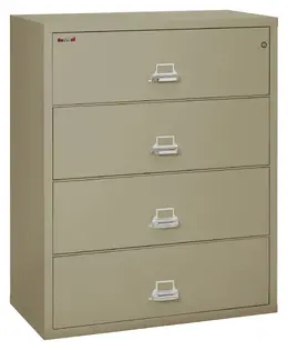 4 Drawer Lateral Fireproof File Cabinet - 45" Wide - Classic