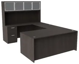 U Shaped Desk with Hutch - HL