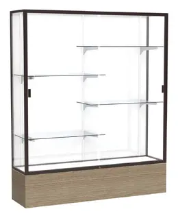 Display Cabinet with Glass Doors and Shelves - 60" x 72"