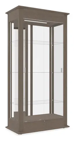 Mirrored Display Case with LED Lighting - 36" x 77" - Varsity
