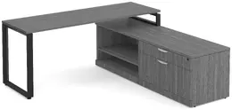 L Shaped Desk with Storage - Elements