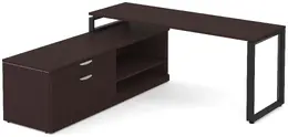 L Shaped Desk with Storage - Elements