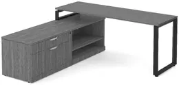 L Shaped Desk with Storage - Elements