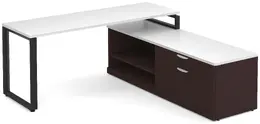 Modern L Shaped Desk with Storage - Elements