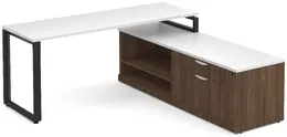 Modern L Shaped Desk with Storage - Elements