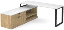 Modern L Shaped Desk with Storage - Elements