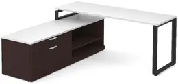 Modern L Shaped Desk with Storage - Elements